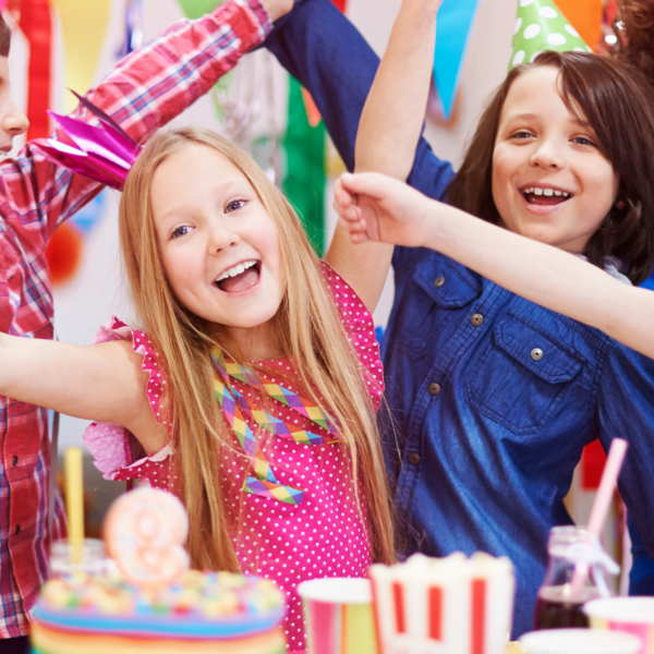 Children celebrating at a birthday party.